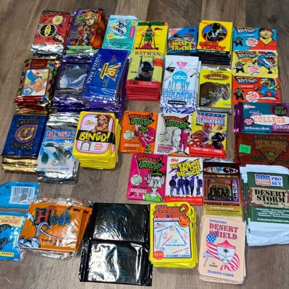 Non Sports Cards Trading HUGE LOT of 171 Unopened Packs from the 1980s 90's